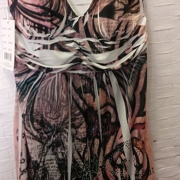 Soft, Colorful Maxi Halter with beads & Studs - Picture 4 of 11